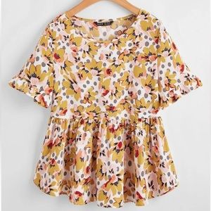 Floral Peplum Top